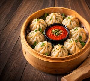 Chicken Steam Momos (6Pcs)