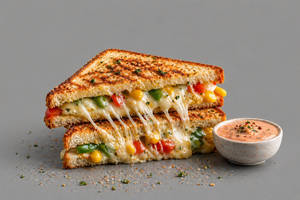 Fiery Veg Cheese Grilled Sandwich