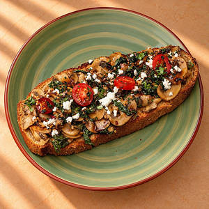 Open Spinach Mushroom