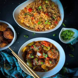 Manchurian Gravy + Fried Rice 3cp