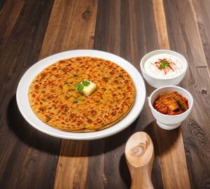 Aalu Paratha 1 With Dahi And Achar