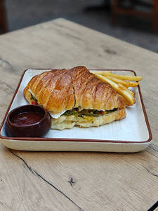 Grilled Vegetable Croissant Sandwich