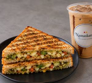 Veg Grilled Sandwich + Cold Coffee