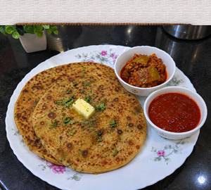 2 Aloo Paratha With  Achar