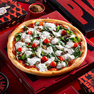 Jain Burrata Pizza