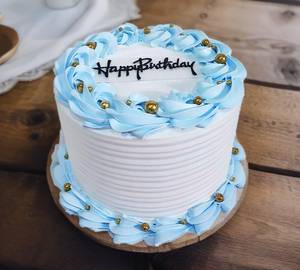 Happy Birthday Design Blueberry Cake