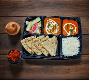 Sahi Paneer+Kadai Paneer Rice+4 Roti+Salad