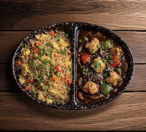 Egg Fried Rice & Chilli Chicken Corn Gravy