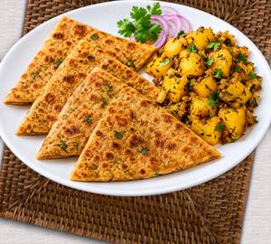 4 triangle paratha with jeera aloo
