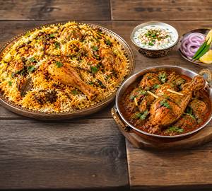 Combo 2 ( 2 Chicken Biryani with 1 Chicken Chanp)