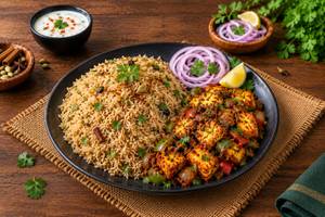 Brown Rice With Panner Fry