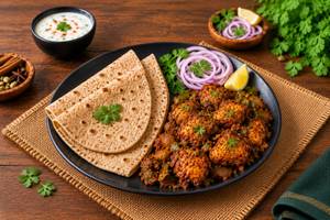 Chicken Fry with 3 Whole Wheat Chapatis