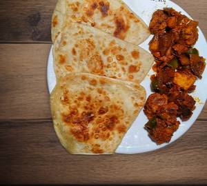Chilli Chicken 2Pcs  And 2Pcs Paratha