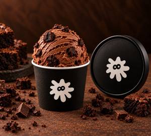 Dark Chocolate Ice cream with Brownie Bits (100ml)