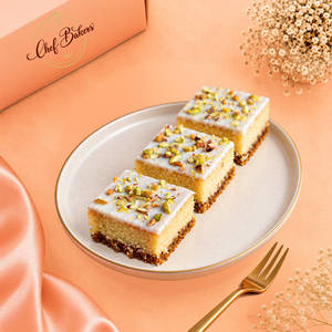 White Chocolate Pistachio Brownie.