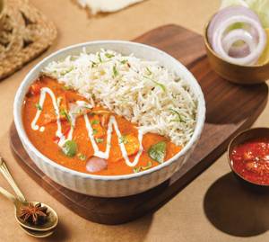Paneer Tikka Masala Rice Bowl.