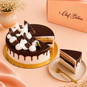 Choco Vanilla Cake (Eggless)