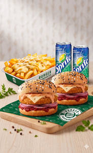 CHEESY VEG MEAL [cheesy Veg X2 + Cheesy Fries(m) + Coke X 2 ]