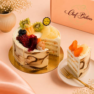 Fresh Fruit Gateaux (Eggless)