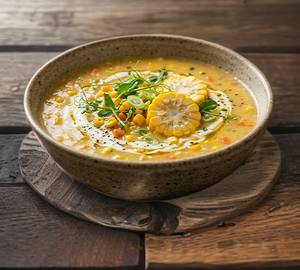 Vegetable sweet corn soup