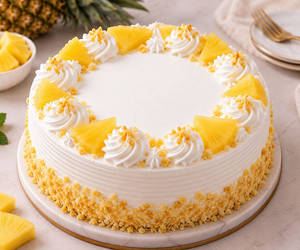 Eggless Pineapple Cake