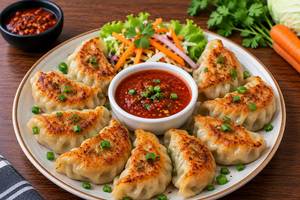 Veg pan fried momos