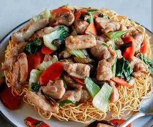 Chicken Pan Fried Noodles
