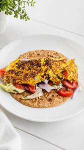 Loaded Besan Chilla Wrap