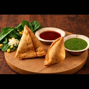 Palak Corn Cheese Samosa 2 Nos