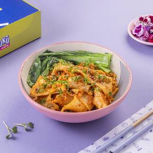 Handpulled Flat Noodles in Chili Oil