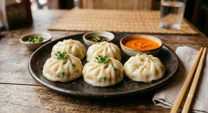Cheese & Corn Momos [8PCS]