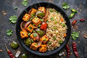 Chilli Paneer Fried Rice Bowl