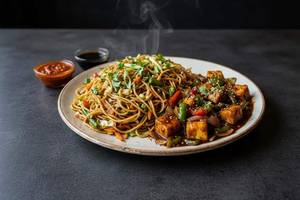Veg Chowmein with Paneer Chilli