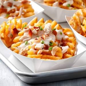 Chicken loaded fries