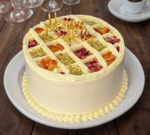 Happy Birthday Golden Tags Rasmalai Gulab Jamun Cake