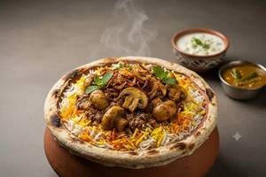Mushroom biryani
