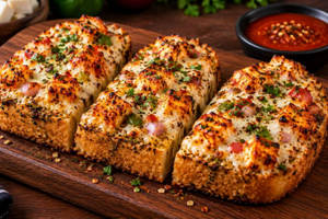 Paneer Tikka Cheese Garlic Bread