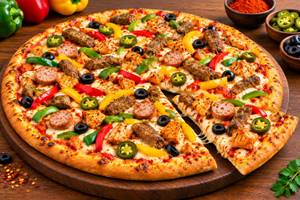 Aromic special chicken pizza