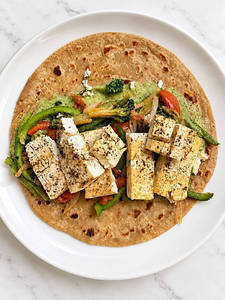 Herbed Veggie Hummus Tofu Wrap - 100g Tofu