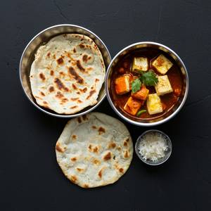 Paneer butter masala with 4 tawa roti