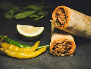 Mushroom paneer roll