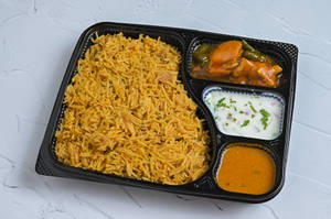 Andhra Biryani Rice With Andhra Chilly Chicken