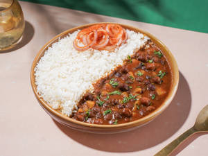Black Chana with Steamed Rice