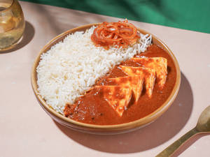 Steam Rice with Butter Paneer