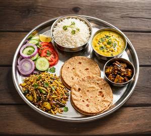 Ghee Dal Rice Aalu Bhujiya combo