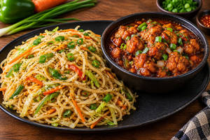 Veg Noodles And Gobi Manchurian Combo