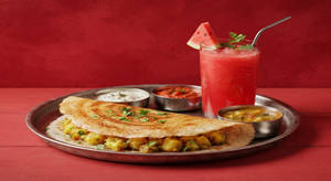 Masala Dosa + Watermelon Juice