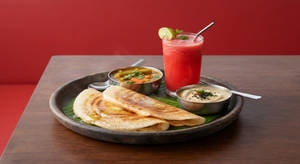 Ghee Khali Dosa 2pcs + Watermelon Juice