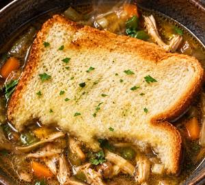 Bread Chicken Float Soup