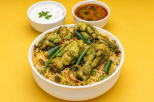 Pachi Mirchi Kodi Fry Piece Biryani